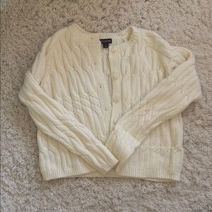PrettyLittleThing Cream Cable Knit Cardigan